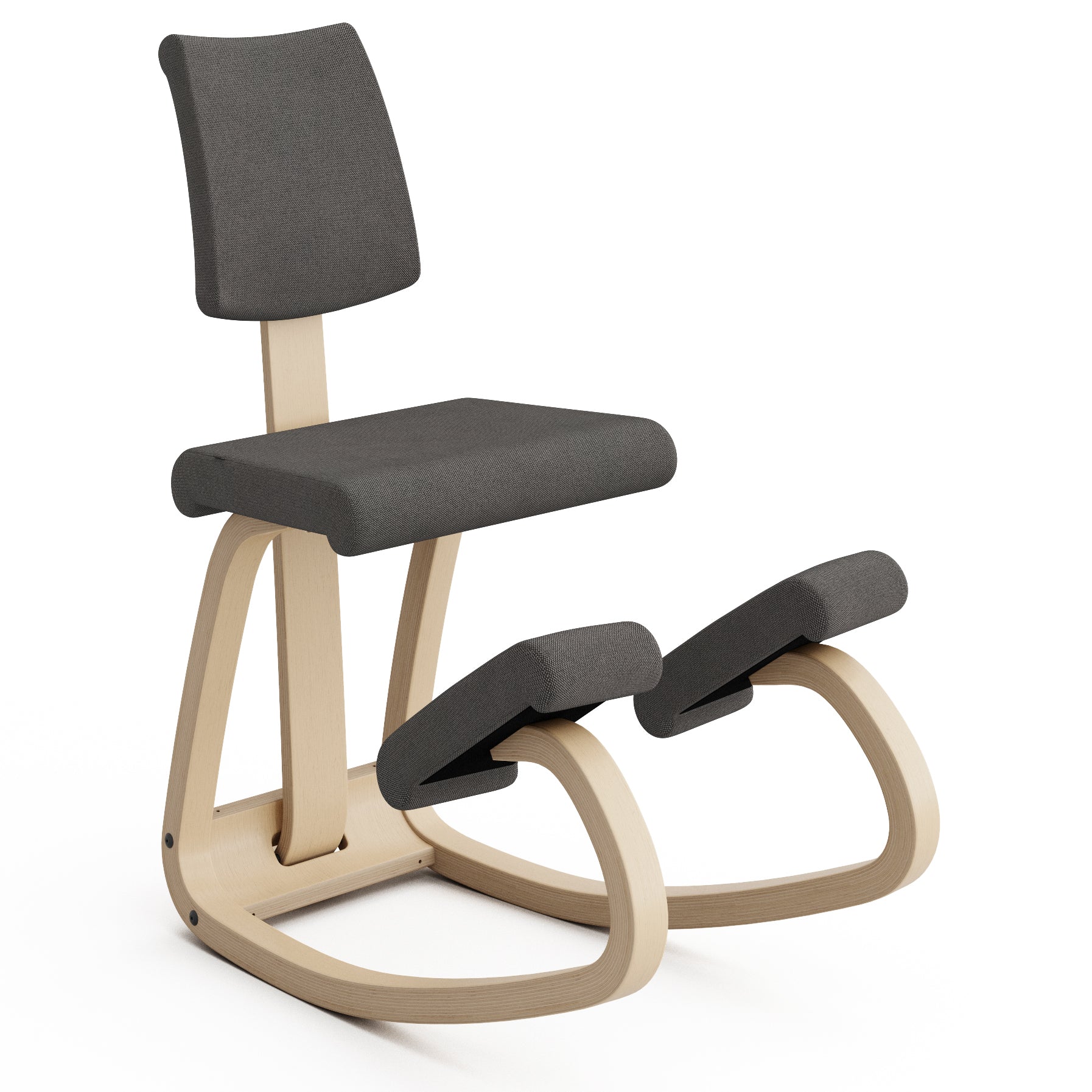 Varier Variable Plus Kneeling Chair Dark Grey Natural Special Needs Computers - 3
