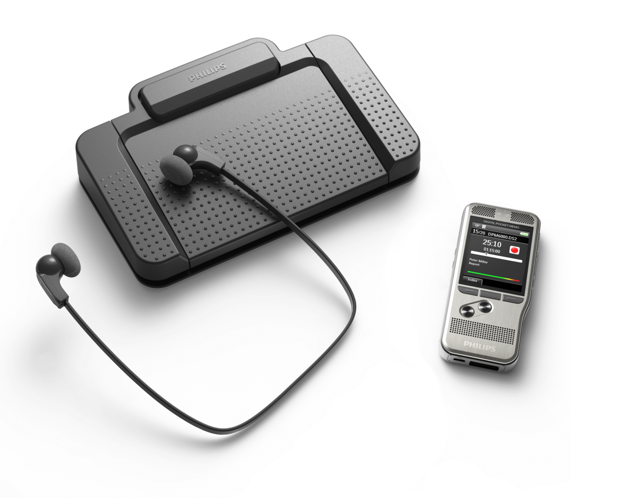 Philips Pocket Memo 6700 and Transcription Set with SpeechExec Software