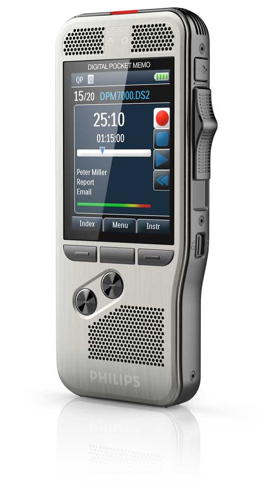 Philips Pocket Memo DPM7000 with SpeechExec Software (2 Year License)