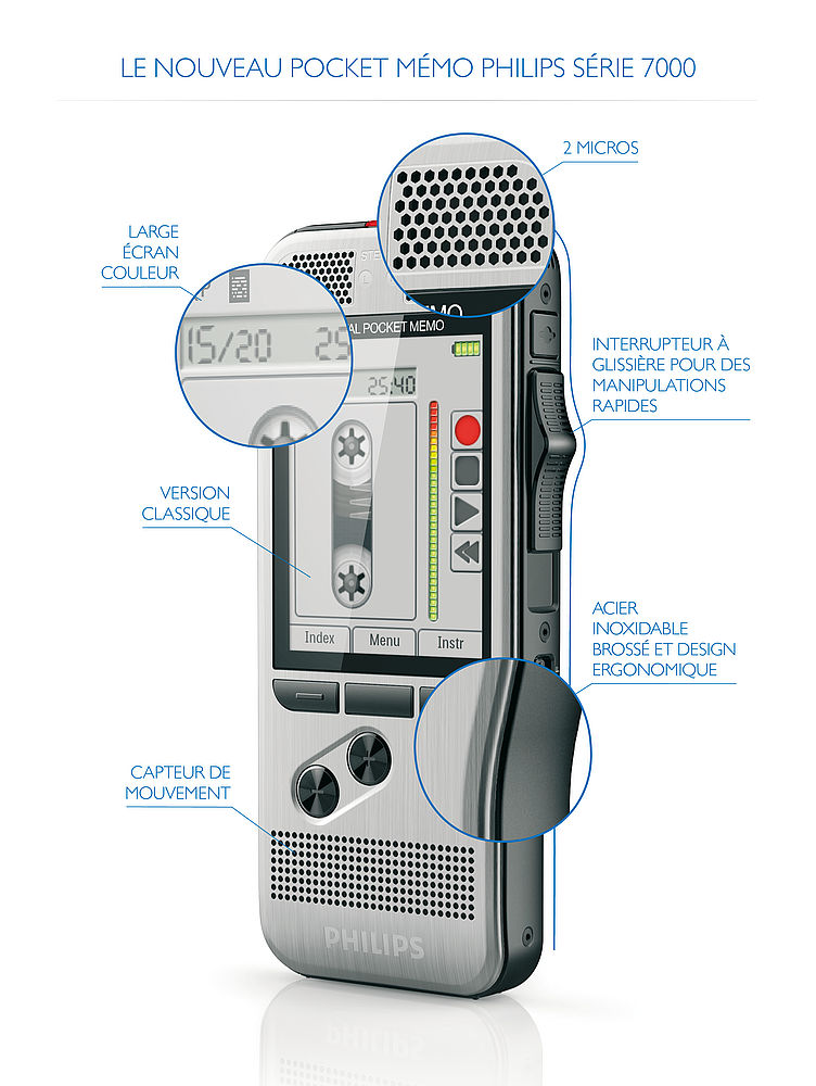 Philips Pocket Memo DPM7000 with SpeechExec Software (2 Year License) Philips Recorders