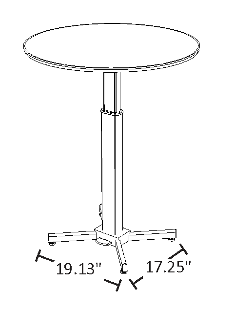 Pneumatic Adjustable Round Pedestal Table base
