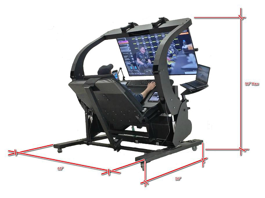 Zero Gravity Workstation Ultimate-XL Special Needs Computers - Dimensions Back
