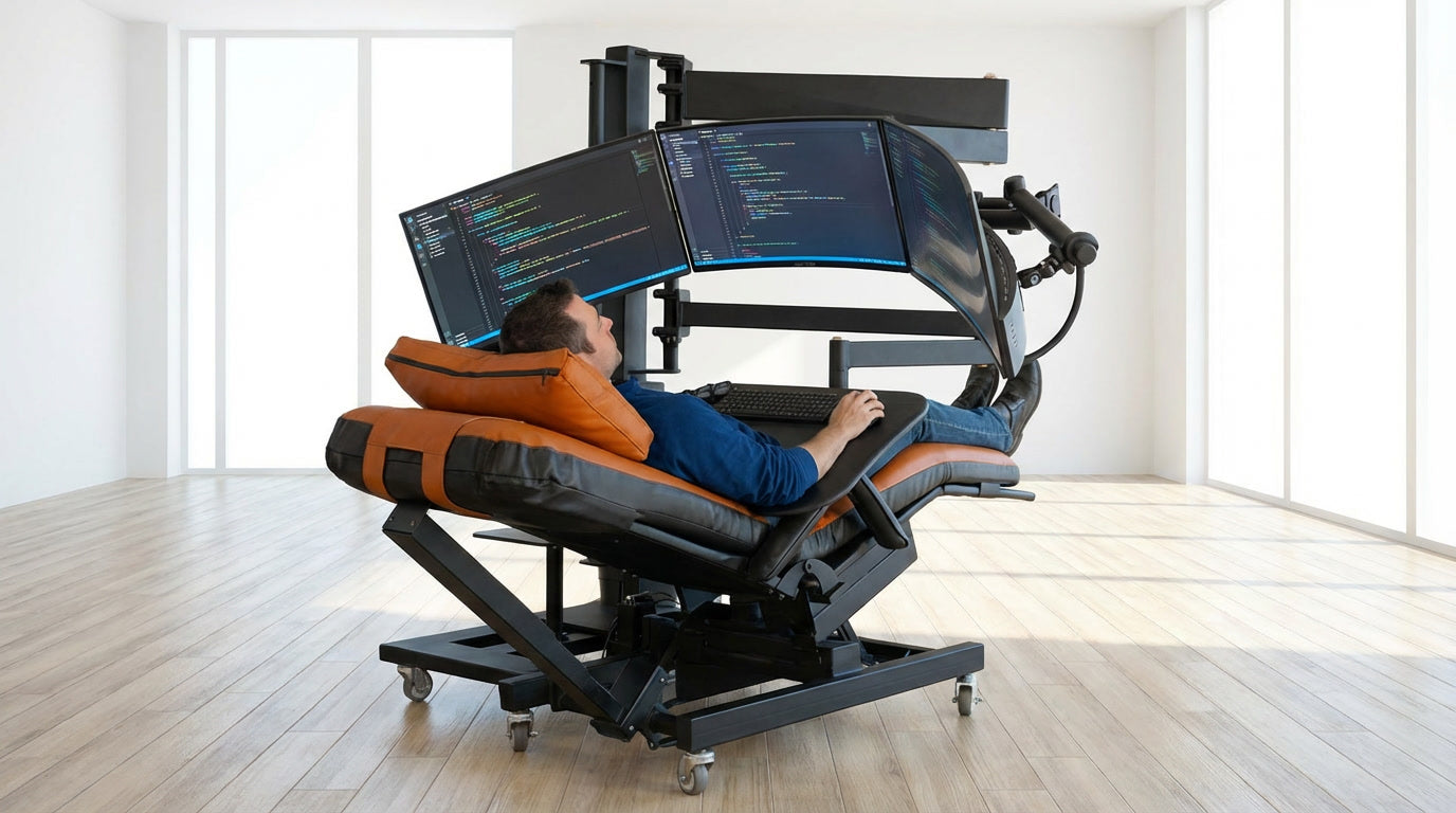 Zero Gravity Chair Workstation - ZGW-0b-XL Special Needs Computers - 6