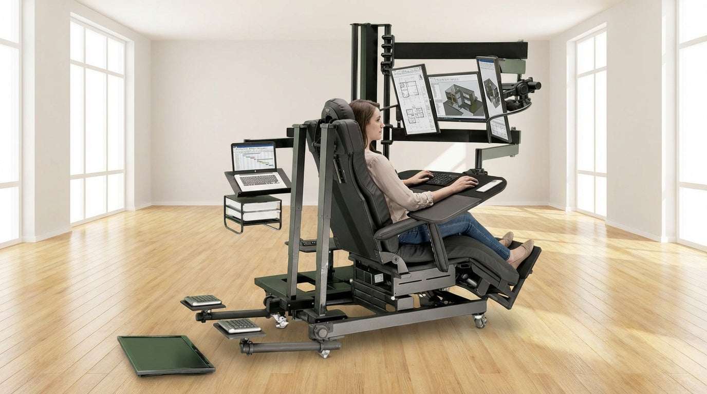 Zero Gravity Chair Workstation - 0b-XL-Prone Special Needs Computers - 5