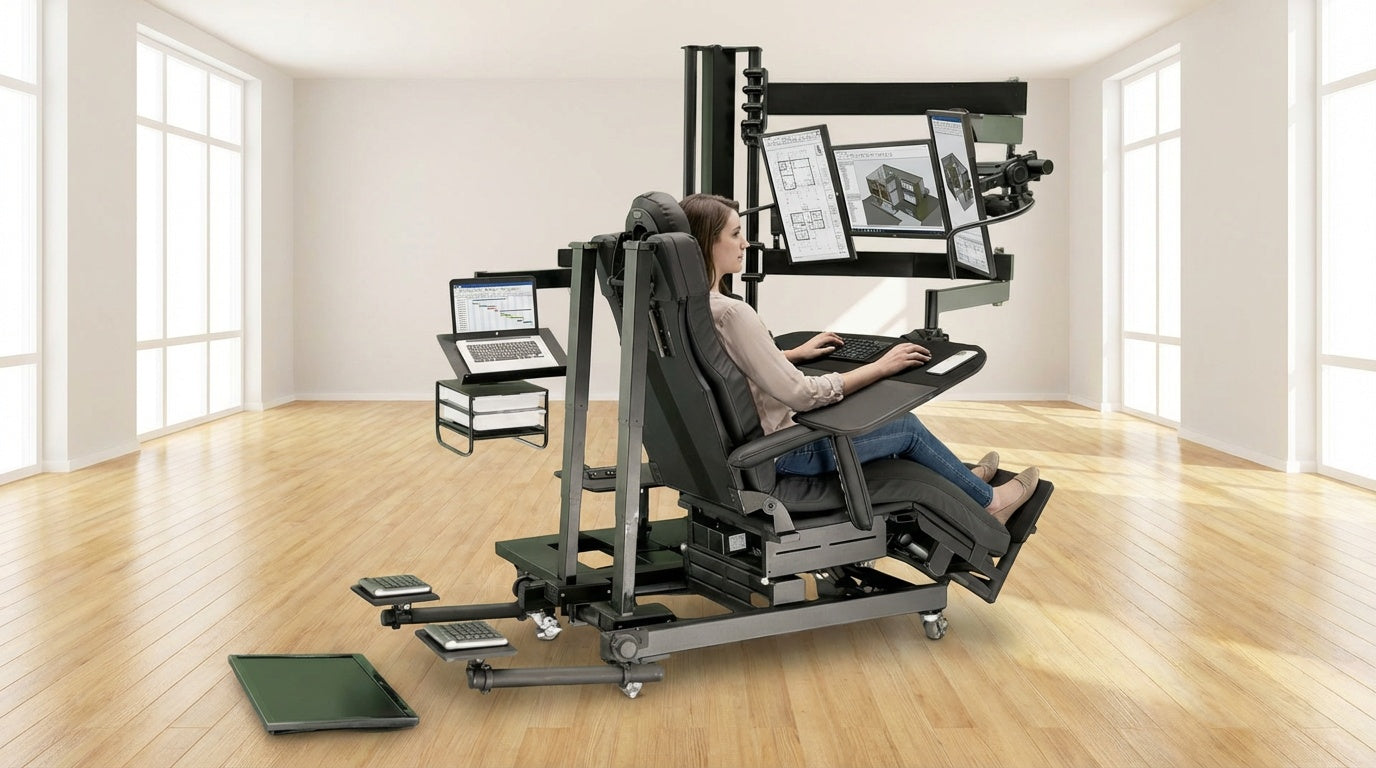 Zero Gravity Chair Workstation - 0b-XL-Prone Special Needs Computers - 5