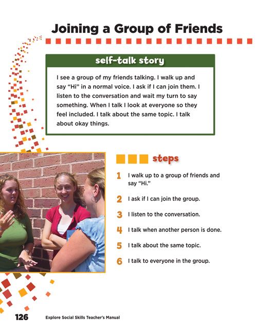 EXPLORE SOCIAL SKILLS Joining friends