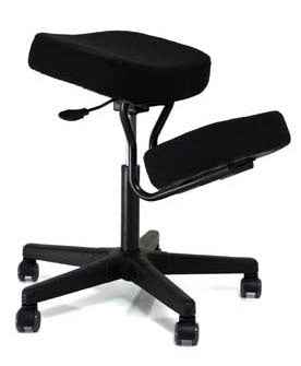 BP1445 – BetterPosture® Solace Plus Kneeling Chair with Memory Foam – Black