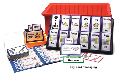 Academic Work Activities AAC Software - Day Card Packaging