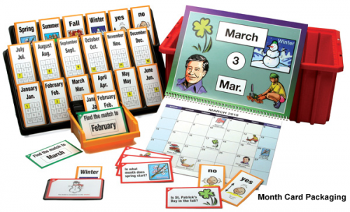 Academic Work Activities AAC Software - Month Card Packaging