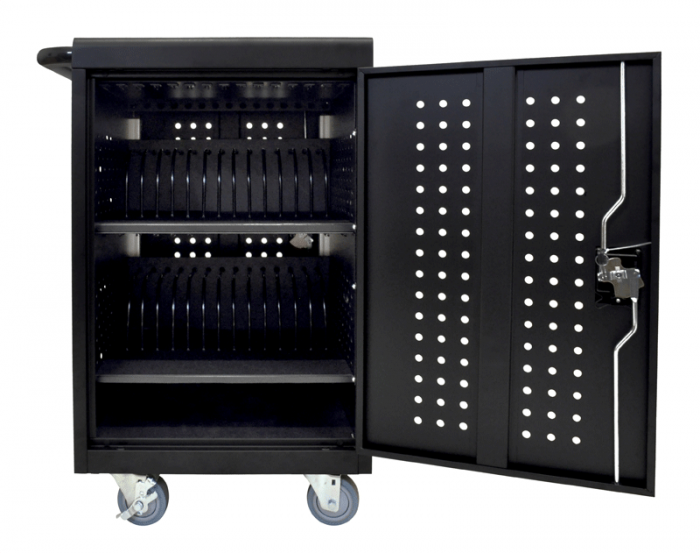 30-Tablet / Chromebook Charging Cart open
