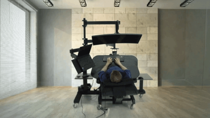 Zero Gravity Workstation 0b back view