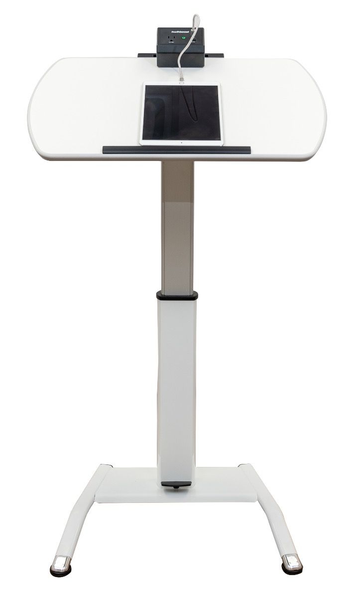 Pneumatic Height-Adjustable Lectern / Mobile Standing Desk