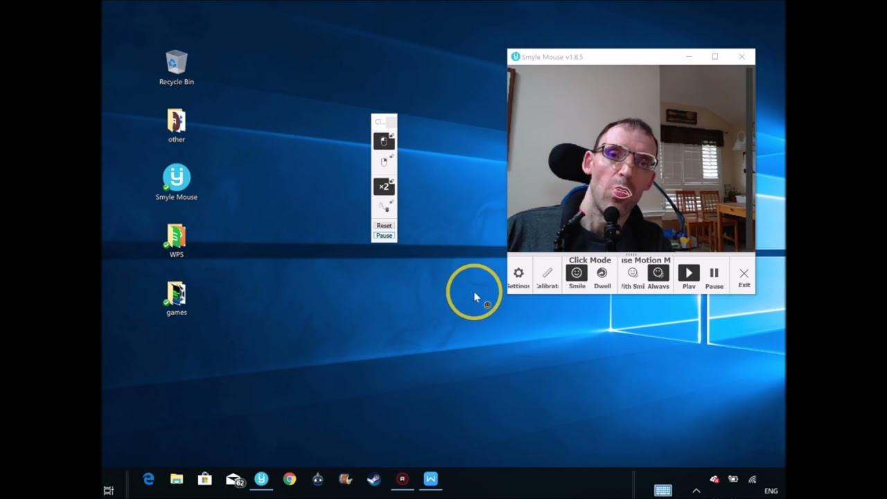 Smyle Mouse software for hands-free computer control Special Needs Computers - 10