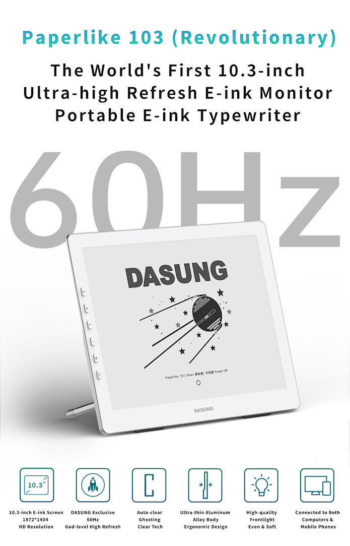 Dasung Paperlike 103 The World's First 60Hz E-ink Monitor Special Needs Computers - 1
