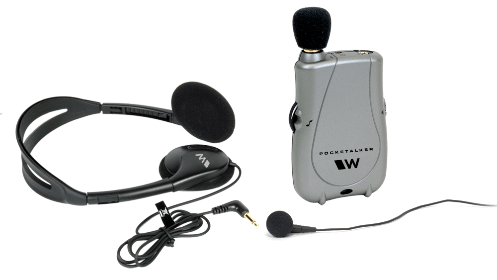 Pocketalker Ultra with earbud and headphone