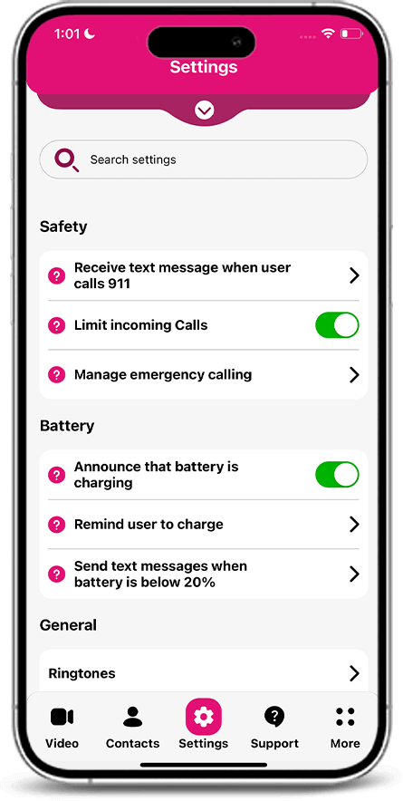 RAZ Memory Cell Phone Loudspeaker mode & Auto-answer Special Needs Computers - 3
