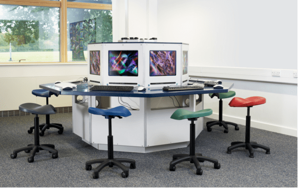 InSTOK Saddle Seat around desk