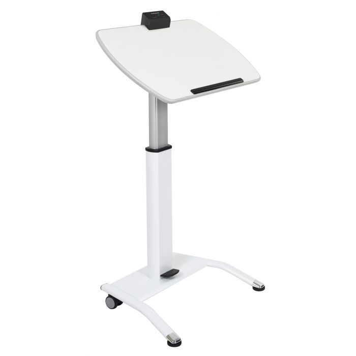 Pneumatic Height-Adjustable Lectern / Mobile Standing Desk