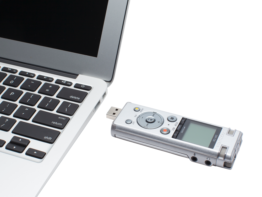 DM-720 Voice Recorder USB in laptop