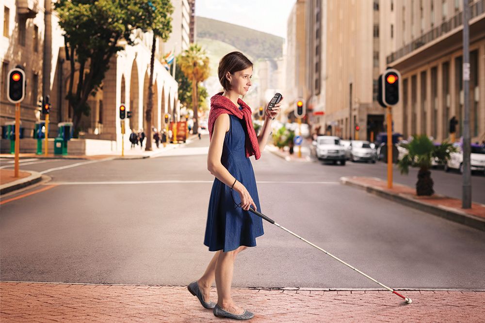 Victor Reader Trek – GPS and media player lady walking