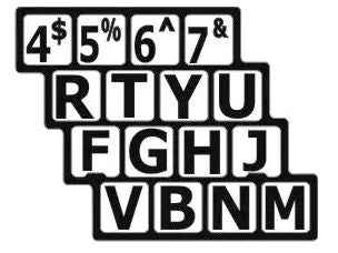 Large Print English Keyboards Stickers