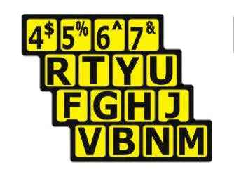 Large Print English Keyboards Stickers