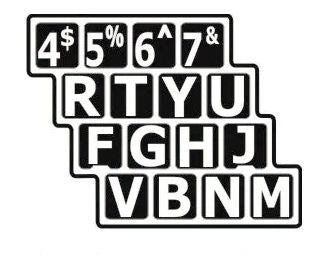 Large Print English Keyboards Stickers
