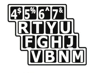 Large Print English Keyboards Stickers Special Needs Computers