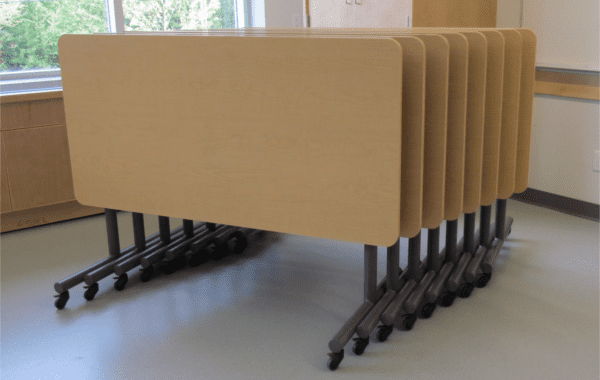 Vitesse Flip-Top Table storage