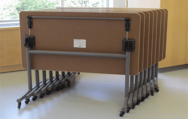 Vitesse Flip-Top Table storage