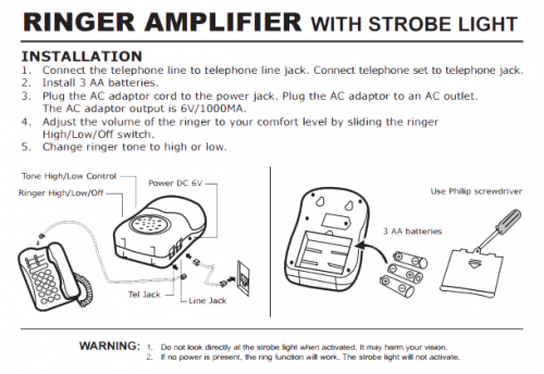 Krown Visual/Audio Telephone Notification Guide