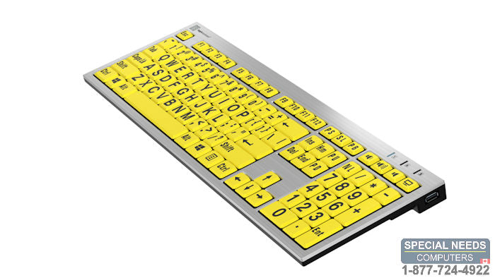 LargePrint Black on Yellow - PC Slimline Keyboard - US English