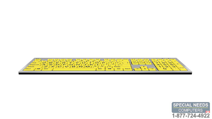 LargePrint Black on Yellow - PC Slimline Keyboard - US English