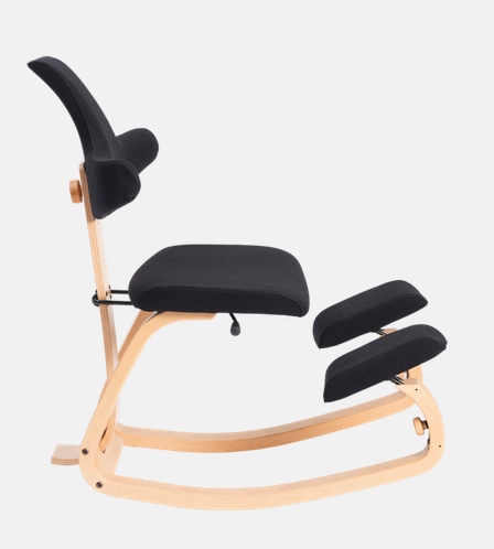 THATSIT balans kneeling chair - Black/Natural Wood