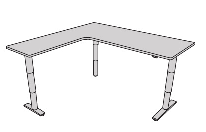 Vox Adjustable L-Shape Desk
