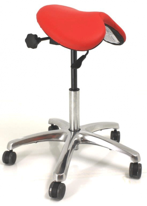 BetterPosture Saddle Chair red