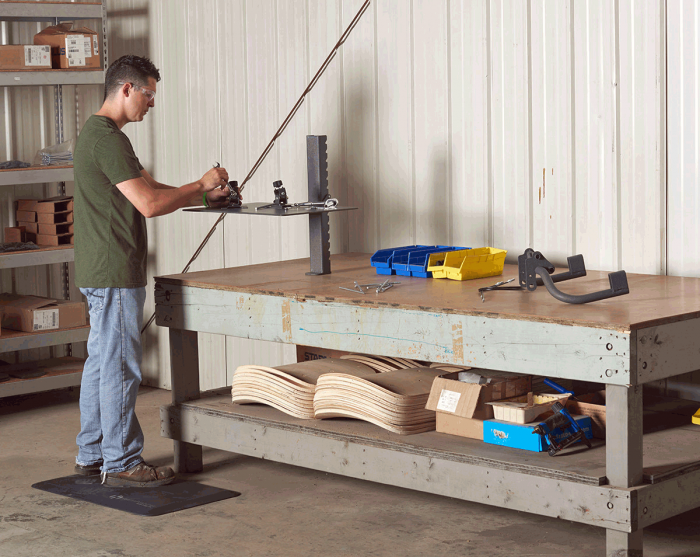 6450 TaskMate EZ Work Surface at workbench