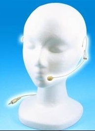 Featherlite Microphone on Mannequin head