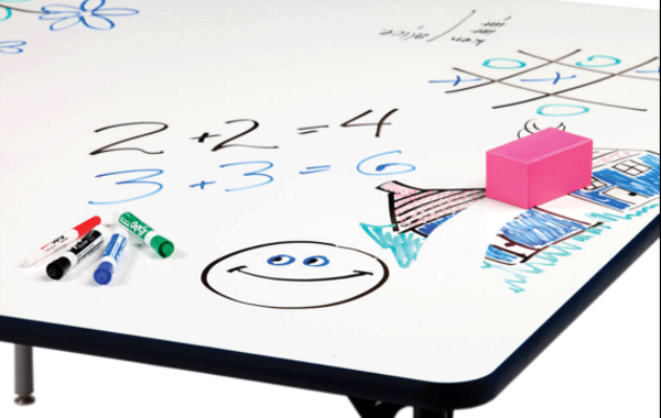 Marker Board Table Square Mity Furniture