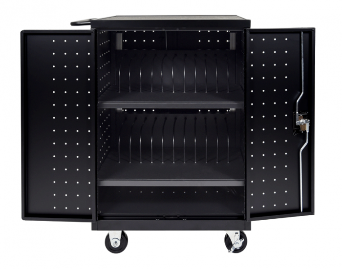 24-Laptop / Chromebook Charging Cart open