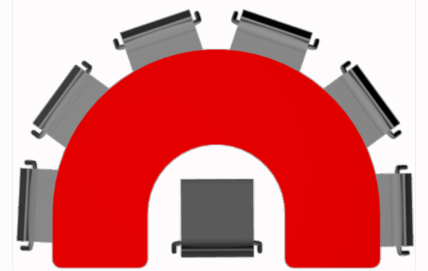 Marker Board Table C-Shape Mity Furniture