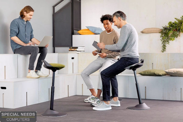 Muvman Sit-to-Stand Stool with Microfiber Seat