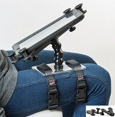 tabX Tablet Holder and Plate with Dual Straps & Deep V-Tabs