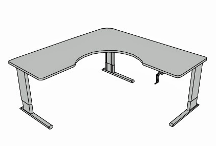 Accella Adjustable Wrap Corner Desk