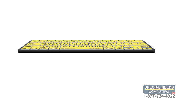 LargePrint Black on Yellow - Mac Bluetooth Mini Keyboard - US English