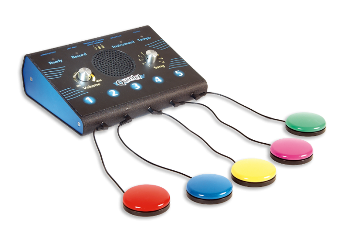 Quintet: Learn about switches and turn-taking while playing music.