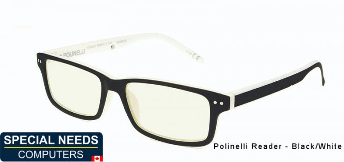 Polinelli Blue Light Blocking Reading Glasses - Black/White