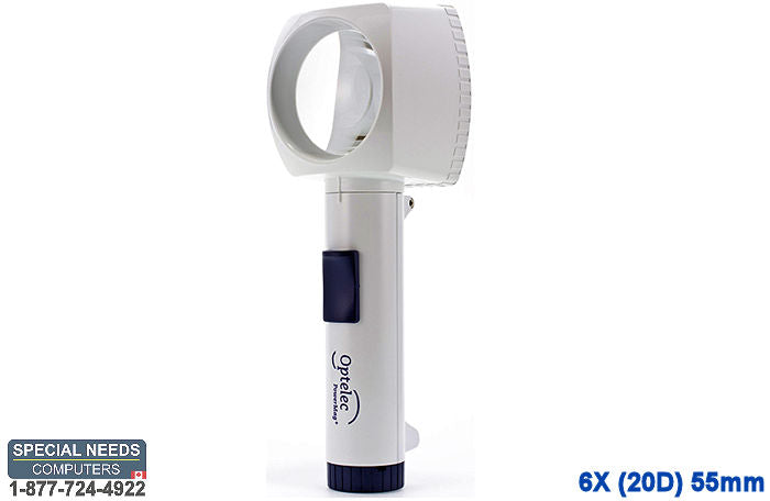Optelec PowerMag+ Illuminated Stand Magnifier 6X (20D) 55mm