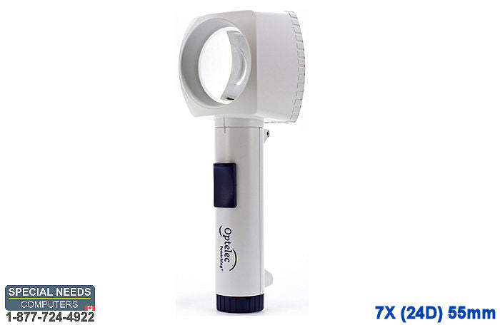 Optelec PowerMag+ Illuminated Stand Magnifier 7X (24D) 55mm