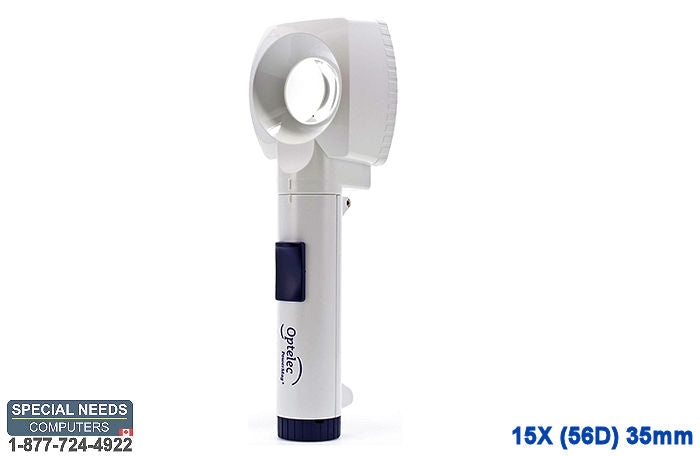 Optelec PowerMag+ Illuminated Stand Magnifier 15X (56D) 35mm